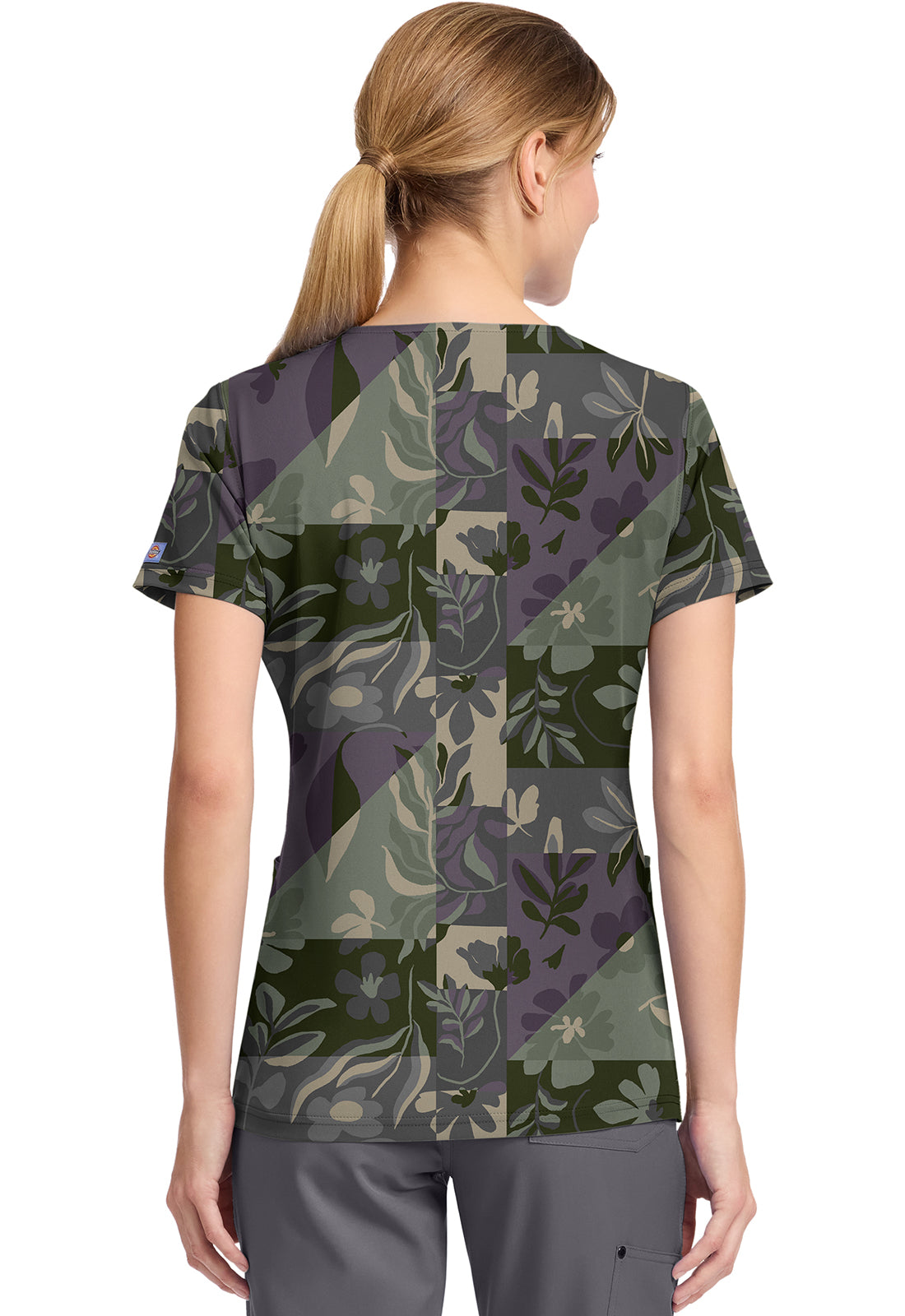 Top clínico Dickies DK667 mujer estampado FOGE - detalle tela