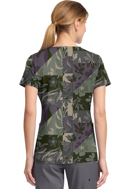 Top clínico Dickies DK667 mujer estampado FOGE - detalle tela