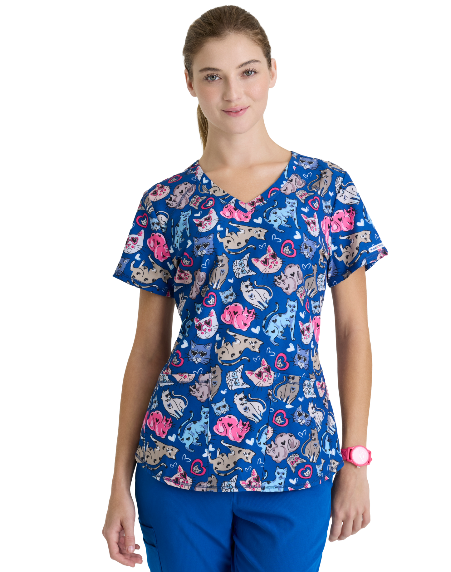 Skechers SKT021 Top Clínico Mujer Estampado ILKT