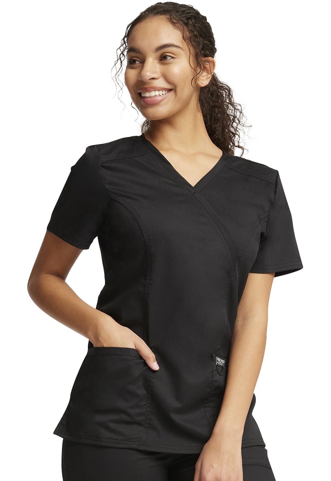 Top clínico Cherokee Revolution WW610 mujer liso - vista 2